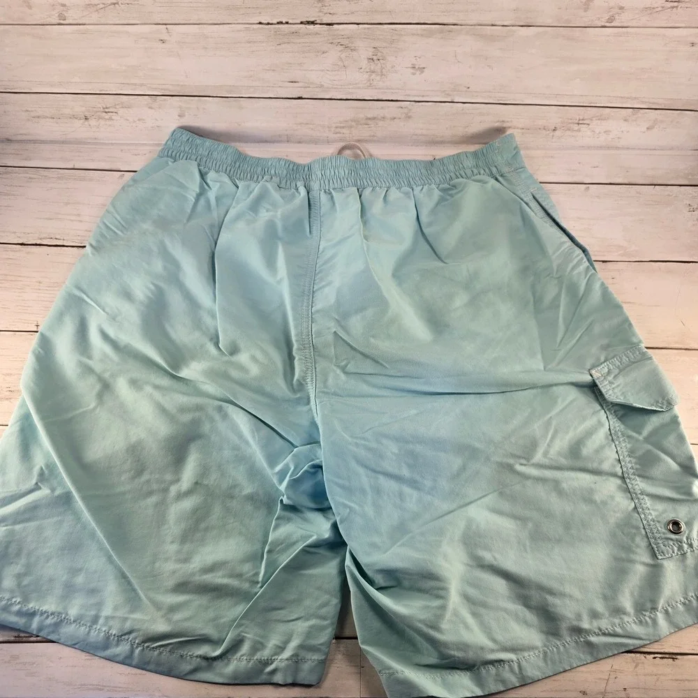 Polo Ralph Lauren Mens Blue Cargo Swim Trunks Board Shorts Size Medium